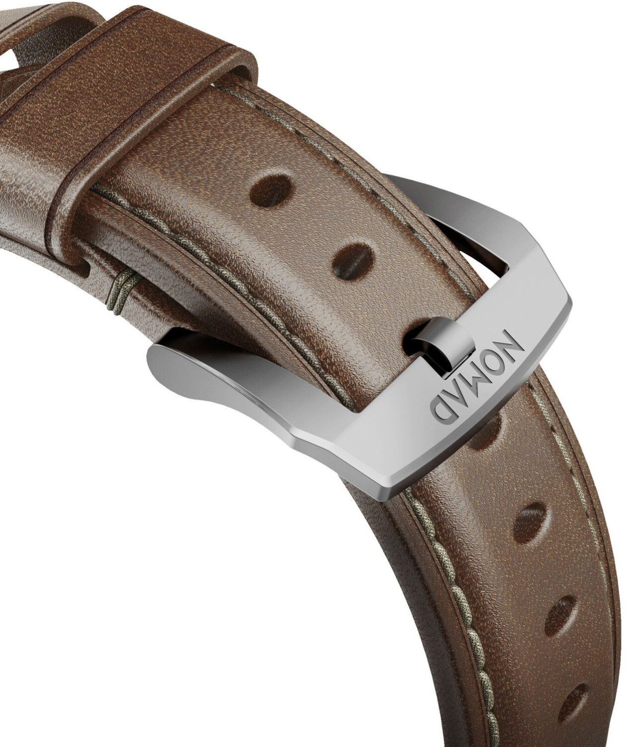 Nomad Goods Traditional Strap Silver Hardware Brown