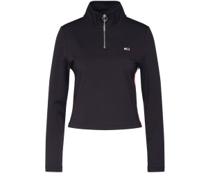 tommy hilfiger tape grey half zip sweatshirt