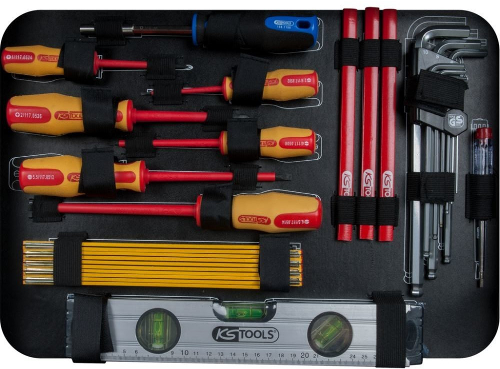 KSTOOLS® - Basic Elektriker-Werkzeugkoffer, 30-teilig