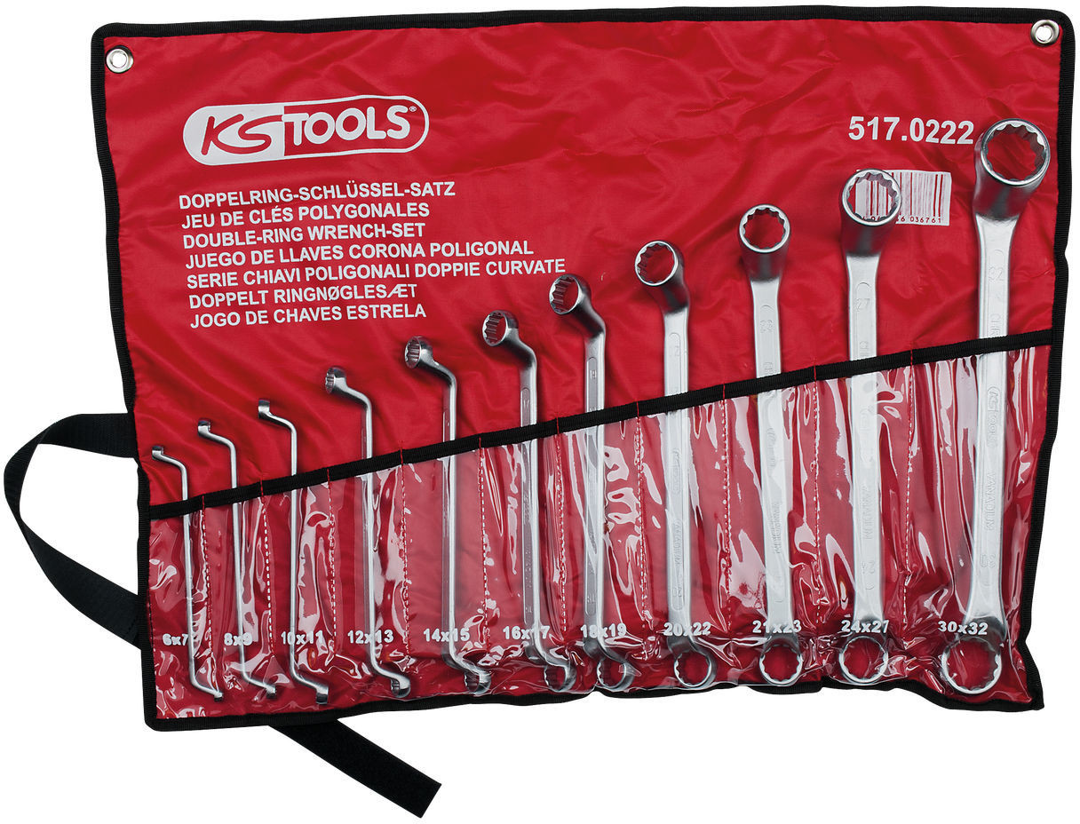 KS Tools Doppel-Ringschlüssel-Satz, gekröpft, 11-tlg. 6-32mm (517.0222) ab  41,86 €