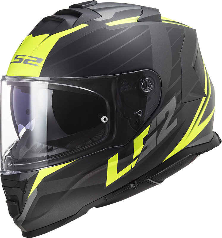 Casco LS2 FF906 Advant Revo ECE22.06 Matt Black H-V Yellow LS2