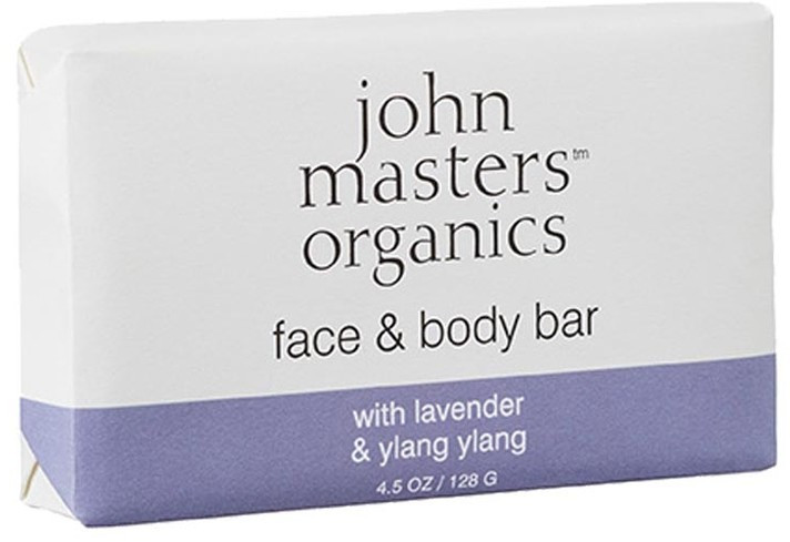John Masters Organics Lavender & Ylang Ylang feuchtigkeitsspendende Seife Fürgesicht und Körper (128g)