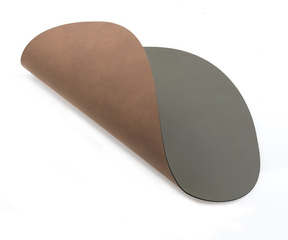 LINDDNA Curve double Placemat L Olive Green / Nature - Green
