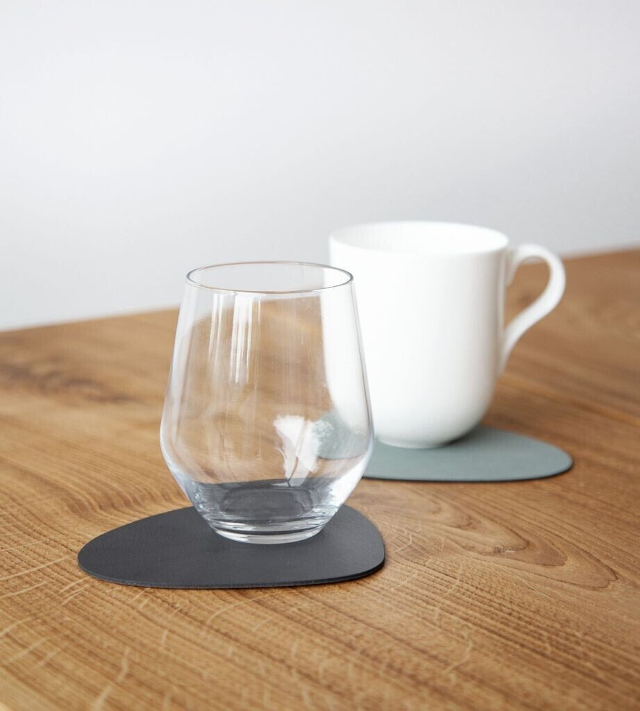 LINDDNA Curve coaster 11x13cm Antracit / Green - Anthracite