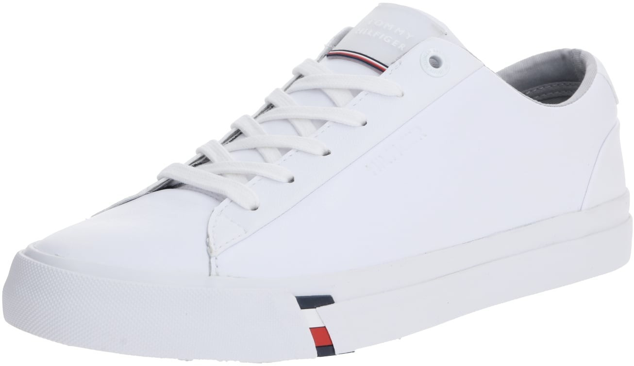 Buy Tommy Hilfiger Signature Tape Leather Lace-Up Trainers (FM0FM02672 ...
