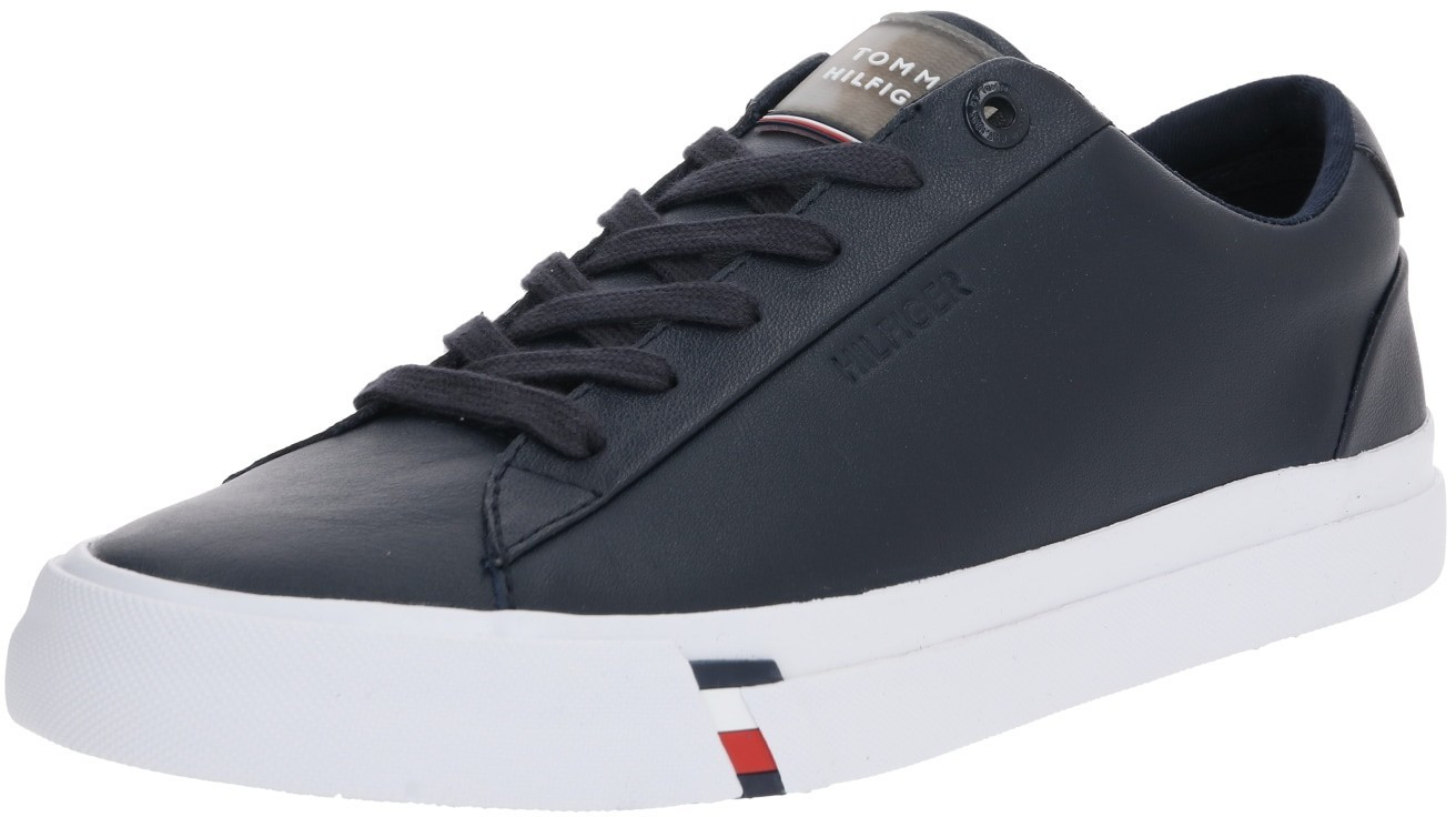 tommy hilfiger signature tape leather trainers