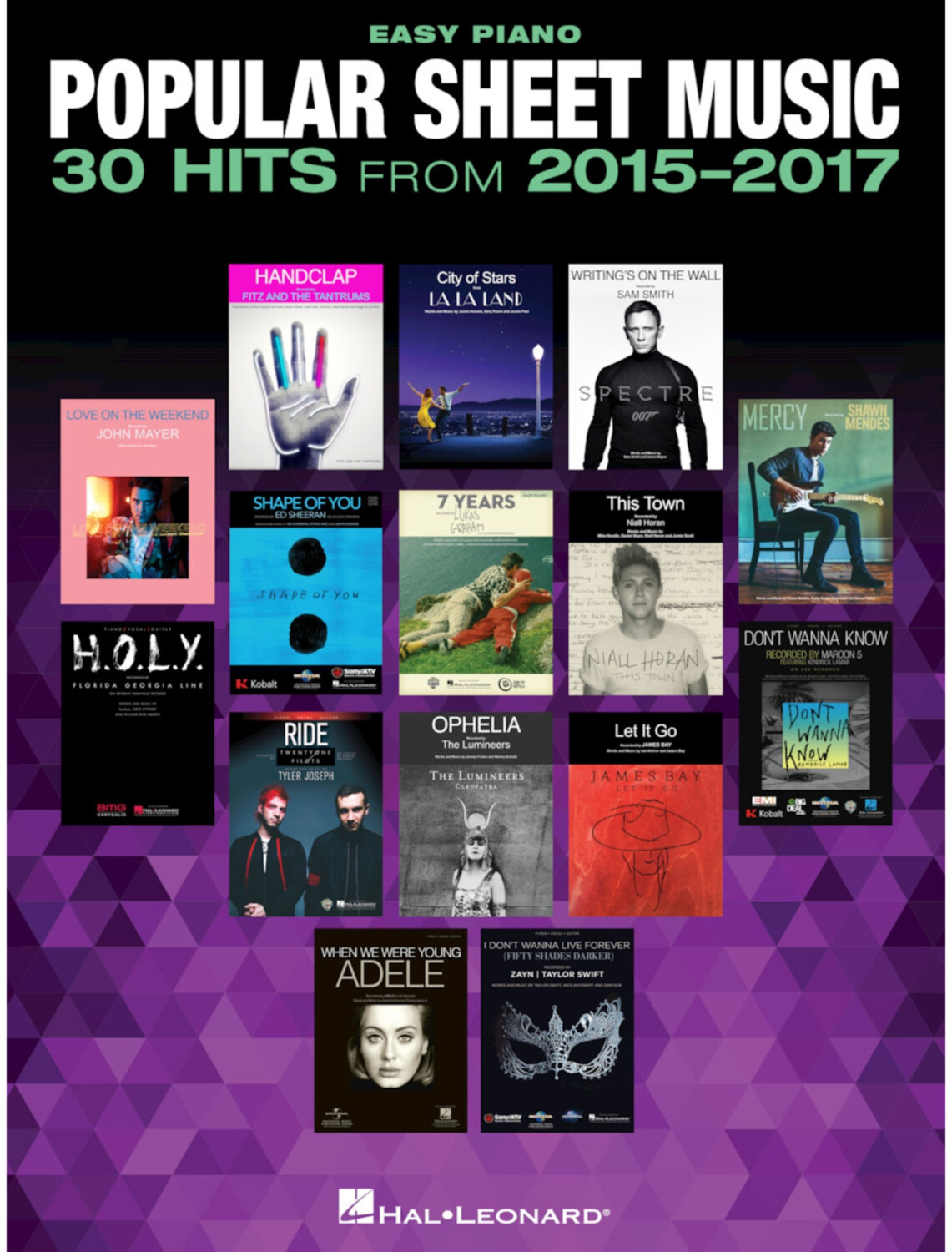 Hal Leonard Popular Sheet Music – 30 Hits from 2015-2017