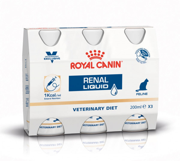 Photos - Cat Food Royal Canin Feline Renal Liquid 3x200ml 