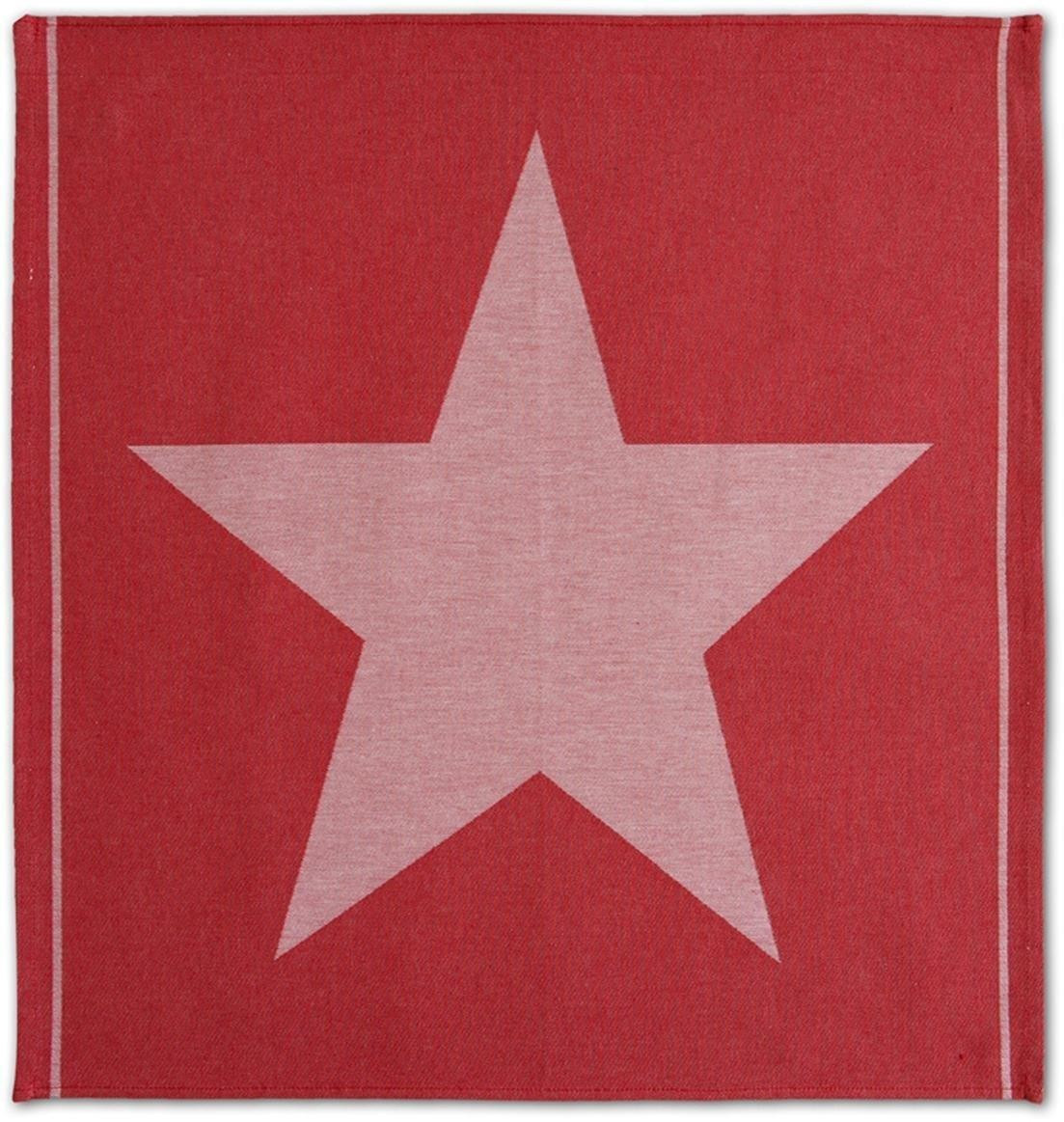 Damai Ddddd Dish Towel Star Set red
