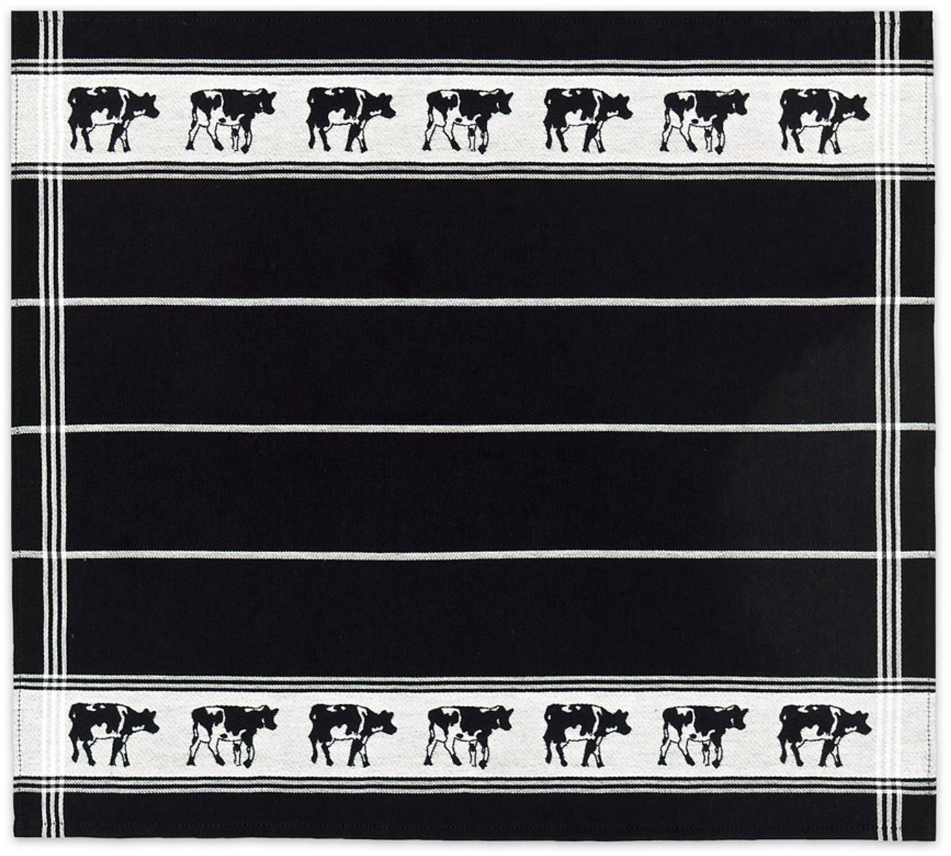 Damai Ddddd Dish Towel Black Bont Set 6 pcs
