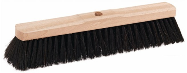Sorex Hall broom horsehair L.400mm with handle hole saddle wood
