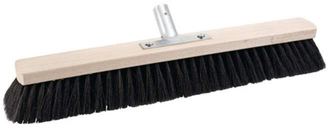 Sorex Hall broom horsehair L.600mm with metal handle holder flat wood