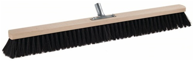 Sorex Hall broom horsehair L.800mm with metal handle holder flat wood
