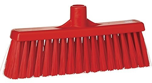 Vikan Broom with right-hand thread medium, 31 cm red