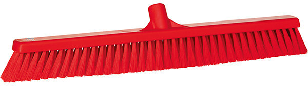 Vikan Broom 60 cm soft bristle red, body red, 60 cm red