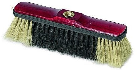 SaniFri 470015011 Household broom, full natural hair, lacquered wooden body with edge protection, 29 cm