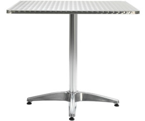 Vidaxl Table De Jardin Aluminium 80 X 80 X 70 Cm Argente 44798