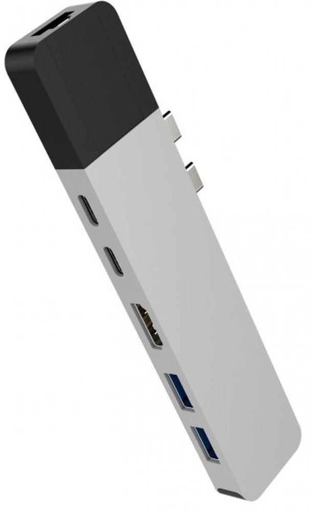 Photos - Card Reader / USB Hub Targus Hyper by Sanho Hyper HyperDrive NET 6-in-2 Silver 
