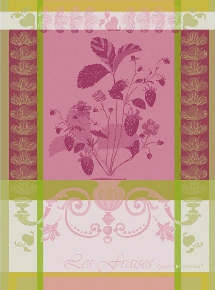 Garnier-Thiebaut Dish Towel Fraisier Rosa 77 x 56 cm