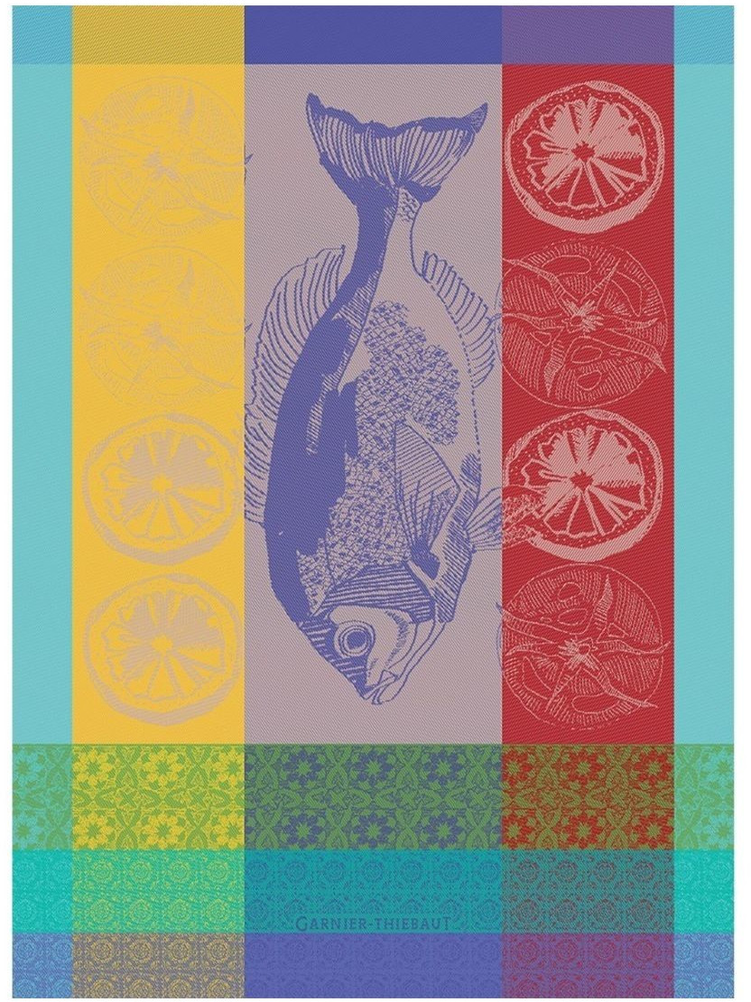 Garnier-Thiebaut Dish Towel Plancha Turquoise