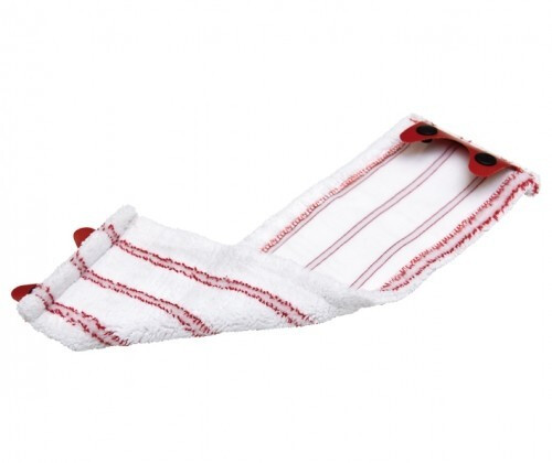 Sprintus Mop Life microfibre cover for Click n Press replacement strap mop white / red with push buttons 42 cm