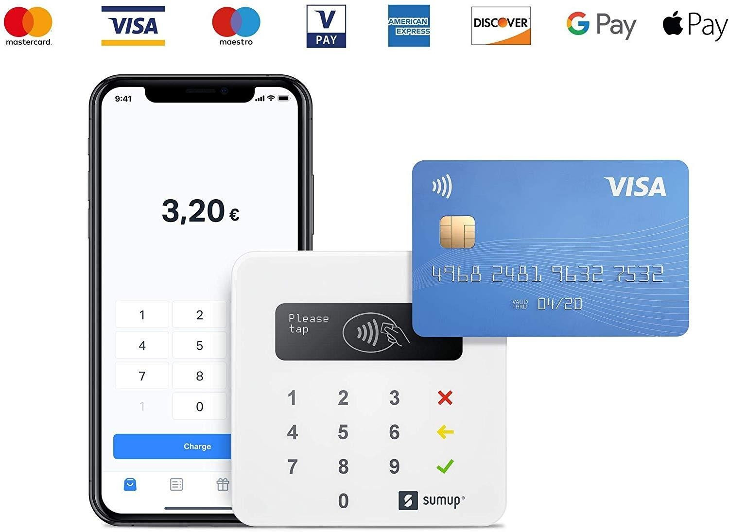 SumUp Air NFC Kartenterminal ab 7,49 € (Februar 2024 Preise)