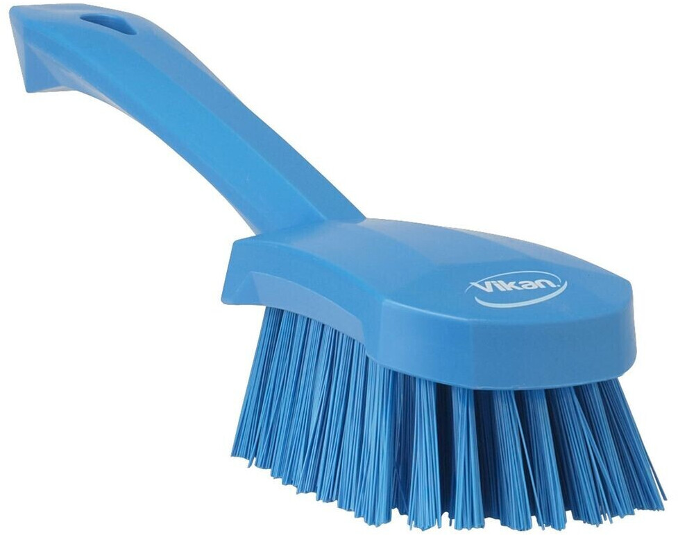 Vikan Hand brush with a short handle, hard, 27 cm blue