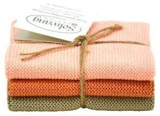 Solwang Mop cloth set of 3 olive apricot mix