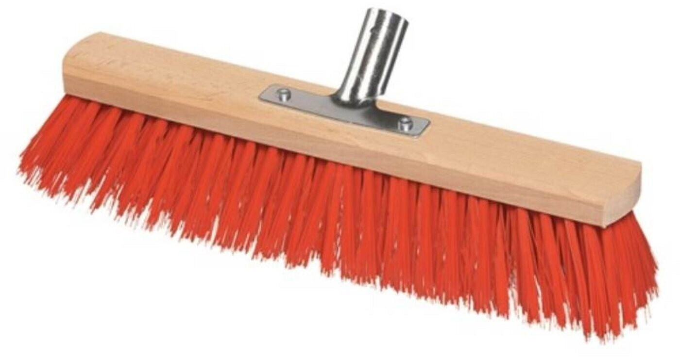 Sorex Broom Elaston with metal handle holder flat wood L.600mm