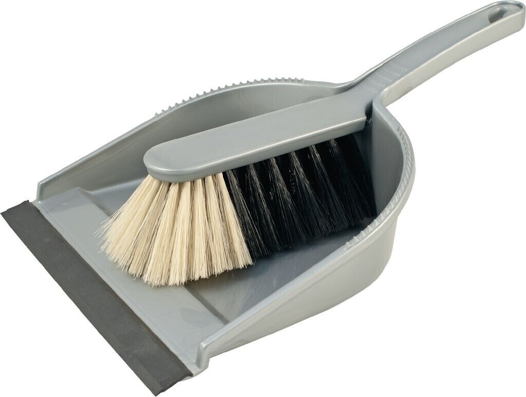Sorex Brush set synthetic bristle hand brush / Ku. dustpan silver
