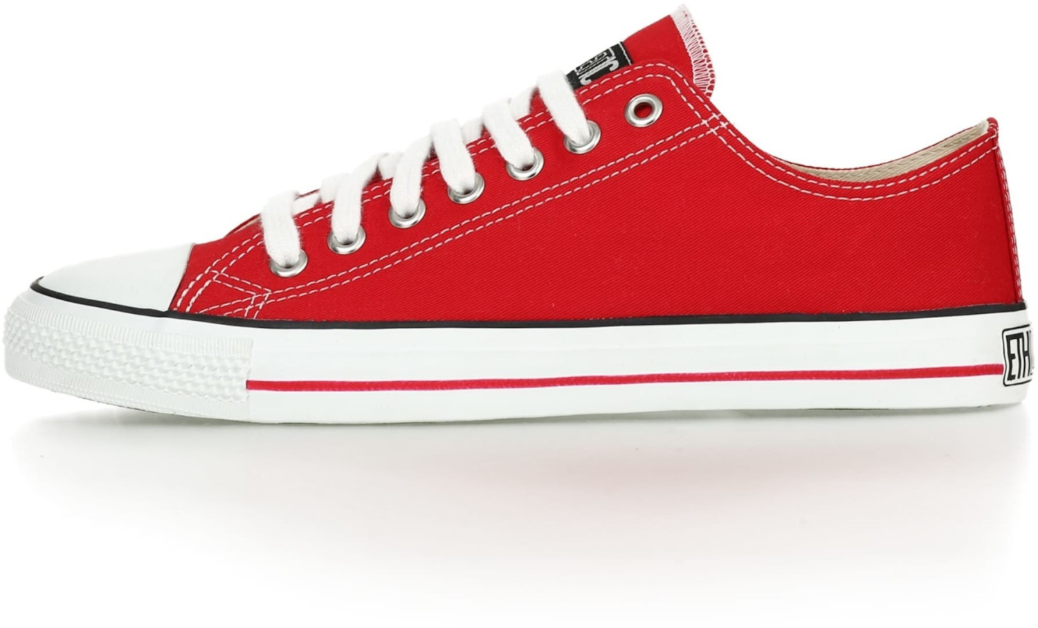 Ethletic Fair Trainer White Cap Lo Cut Classic cranberry red/just white