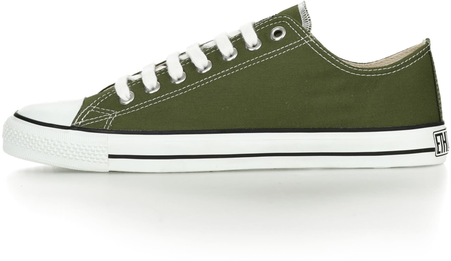 Ethletic Fair Trainer White Cap Lo Cut Classic camping green/just white