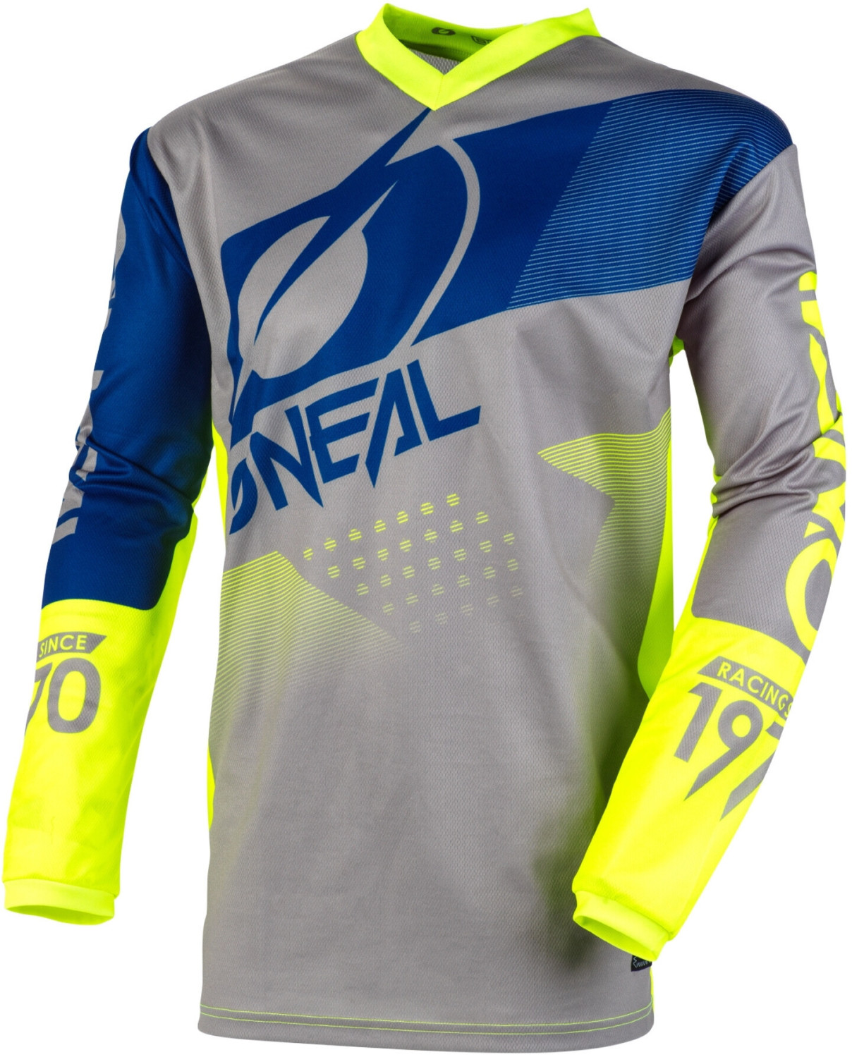 Photos - Cycling Clothing ONeal O'Neal O'Neal Element Jersey Factor Men gray/blue/neon yellow 