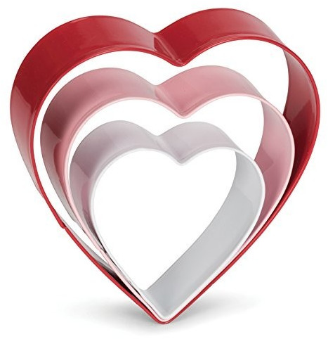 Patisse Cookie cutter set heart 3-piece. Stainless steel, 3 units