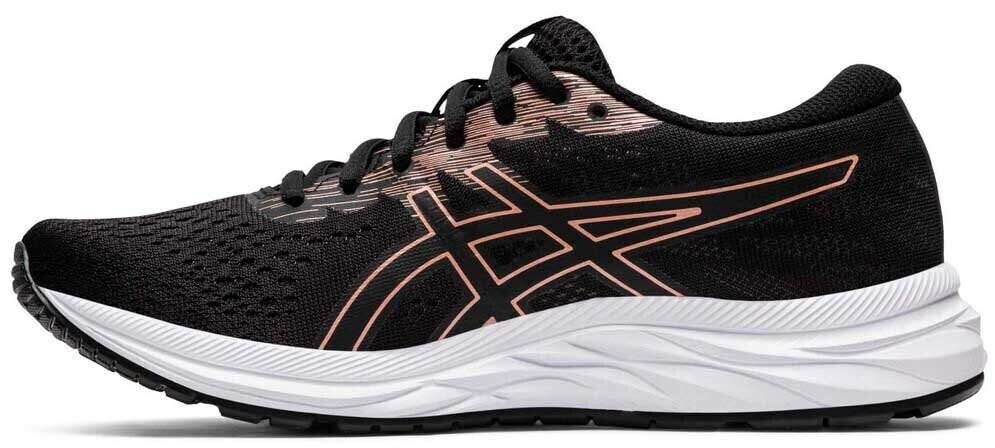 black and rose gold asics womens