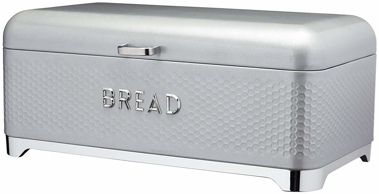 Kitchen Craft Lovello bread box 42 x 22 cm grey
