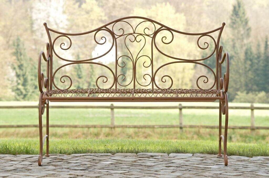 CLP Tara Antique Garden Bench 2 seater brown