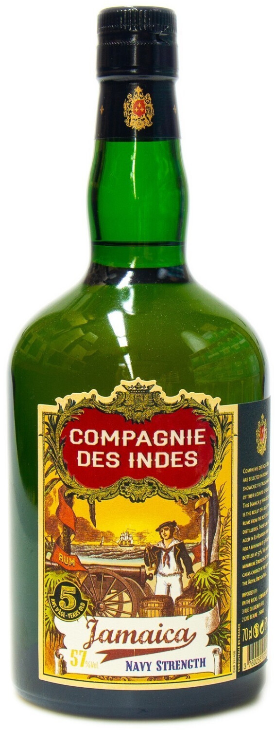 Compagnie des Indes 0,7l bei Preisvergleich ab Indes Navy Rum Jamaica Des 57% | € 40,90 Strength
