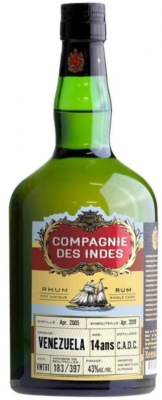 Compagnie des Indes 14 Year Old  Single Cask Rum 43% 0,7l