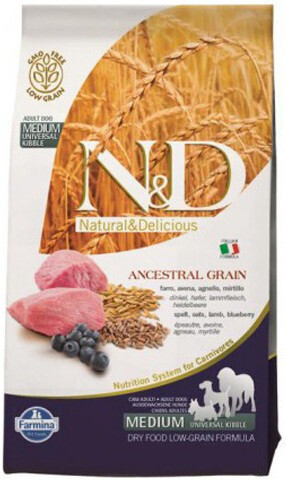 Farmina N&D Low Grain Adult Medium - Lamb and blueberry