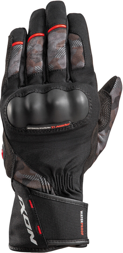 IXON Gants Pro Russel noir/kaki/rouge