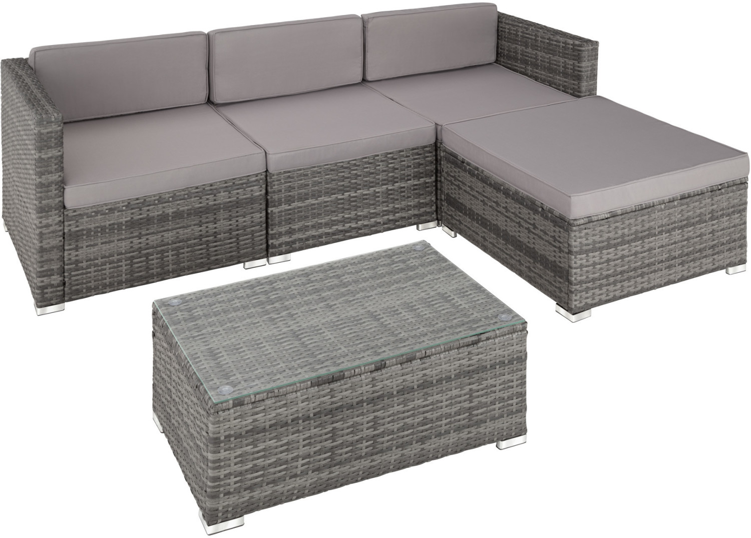 TecTake Florence 4 places gris (403070)