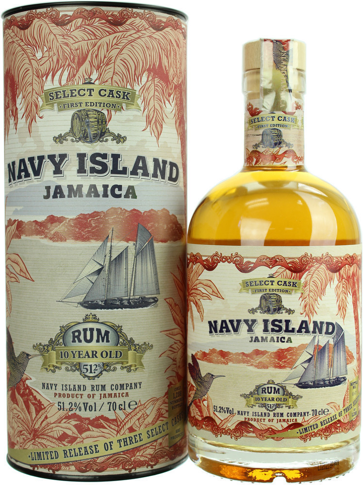 Kirsch Spirituosen Navy Island 10 Years Old Select Cask First Edition 51,2%. 0,7l