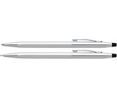Bleistift, 0,7 mm, Kugelschreiber Strichstärke: M Cross Classic Century Kugelschreiber und Drehbleistift Set satin chrom 