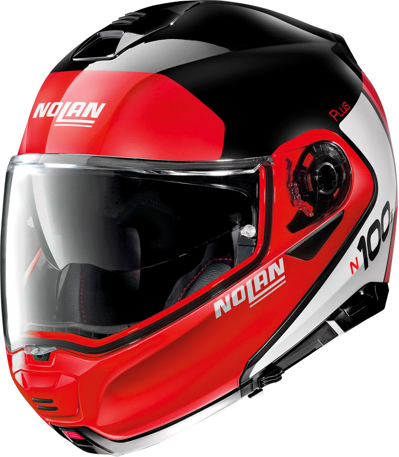 Nolan N100-5 black red white