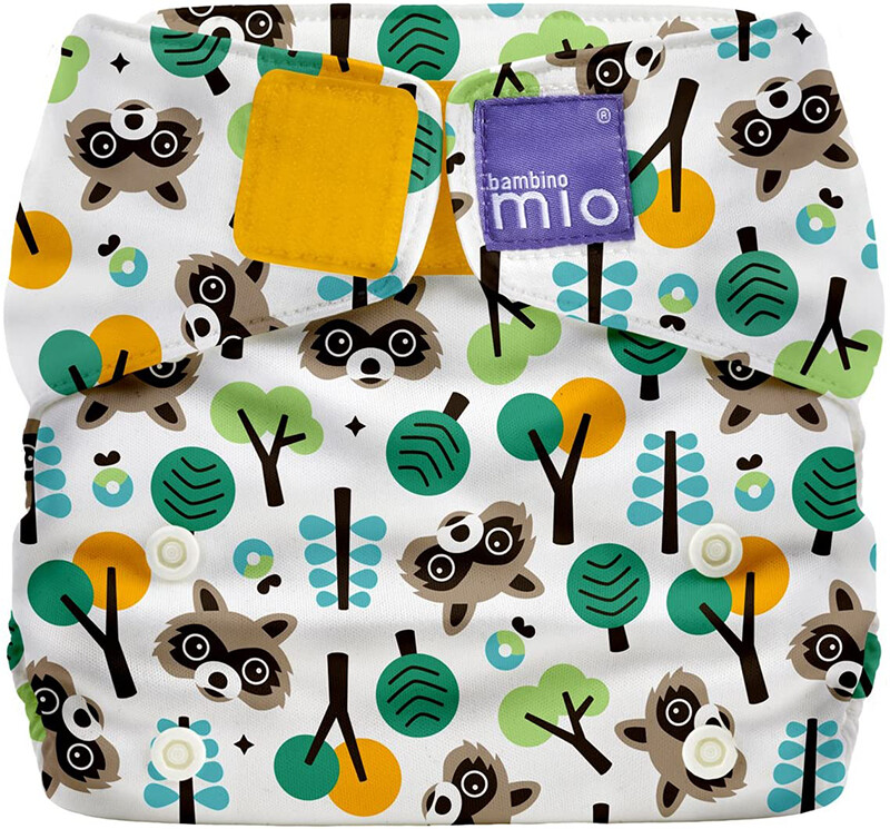 Bambino Mio miosolo all-in-one cloth diaper raccoon mask