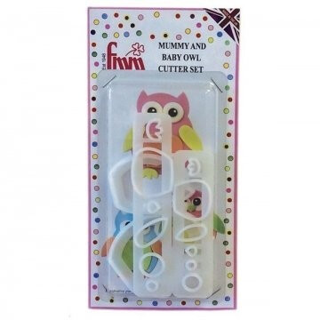 Fmm Sugarcraft Cookie cutter owl set