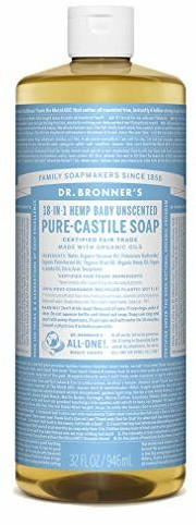 Dr. Bronner's Savon de Castille non parfumé bébé (946 ml)