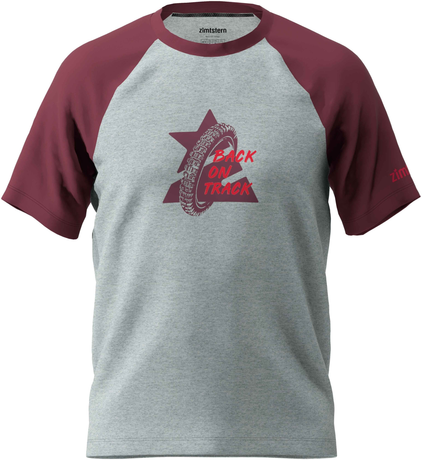 Zimtstern Botz Tee Men glacier grey/windsor wine