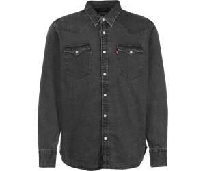 Levi's Barstow Western Standard Camicia Button-Down Uomo - Bella Cenere Slavata, Taglia L - Originale Con Tasche Sul Petto